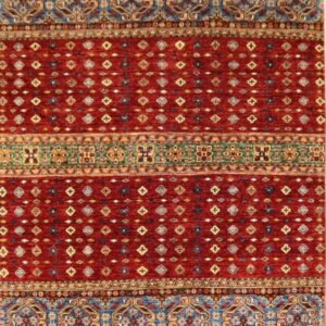 Afghan Handmade Rug -Stock #AR-975-Size- 218X158 Cm-7.1x5.1Ft.