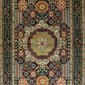 Afghan Handmade Rug -Stock #AR-2118-Size- 212X152 Cm-6.9x4.9Ft.