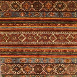 Afghan Handmade Rug -Stock #AR-B97-Size- 206X155 Cm-6.7x5.1Ft.