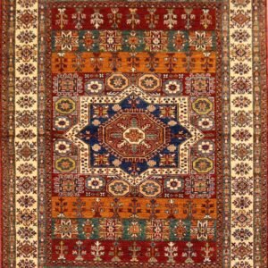 Afghan Handmade Rug -Stock #Q-1975Size- 211X150-Cm-7.2X5.1Ft.