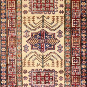 Afghan Handmade Rug -Stock #Q-1934-Size-131X86Cm4.2x2.8Ft.