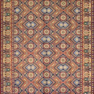 Afghan Handmade Rug -Stock #MZ-58 -Size-310X208Cm-10.1x6.8Ft.