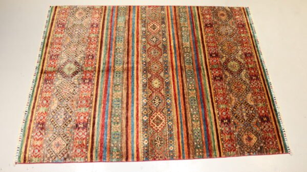 Afghan Handmade Rug -Stock #AR-1947-Size- 200X154 Cm-6.5x5.05Ft. - Image 23