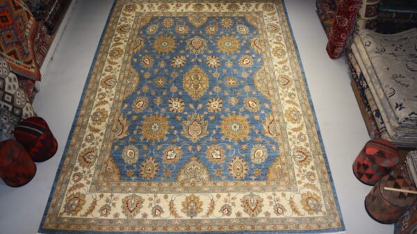 Afghan Handmade Blue Area Ziegler Rugs,STOCK #CH-695- 427 X 301 Cm, 10 X 14 Ft. - Image 2