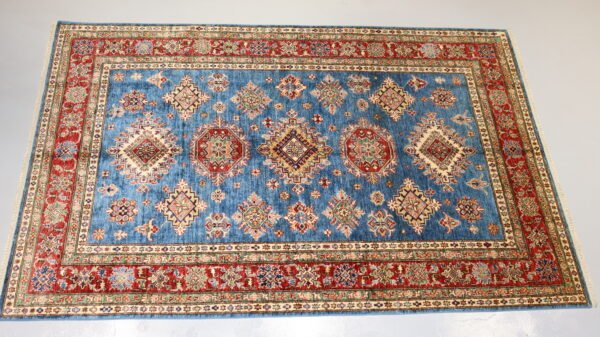 Afghan Handmade Rug -Stock #Q-B302-Size- 269X181 Cm-8.8x5.9Ft. - Image 12