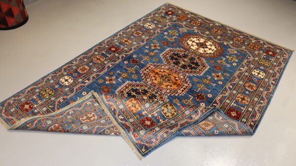 Afghan Handmade Rug -Stock #Q-1987-Size- 210X152Cm-6.4X4.9Ft. - Image 5