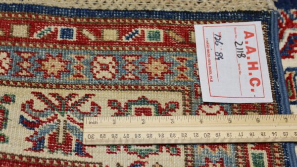 Afghan Handmade Rug -Stock #Q-2118-Size-126X84-Cm-4.1X2.7Ft - Image 3