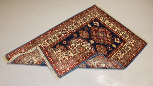 Afghan Handmade Rug -Stock #Q-2118-Size-126X84-Cm-4.1X2.7Ft - Image 4