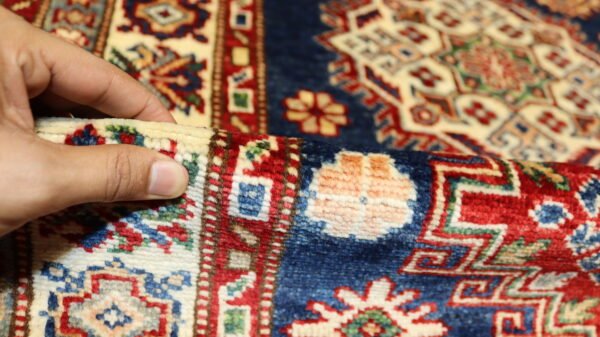 Afghan Handmade Rug -Stock #Q-2118-Size-126X84-Cm-4.1X2.7Ft - Image 5