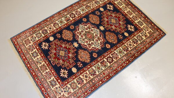 Afghan Handmade Rug -Stock #Q-2118-Size-126X84-Cm-4.1X2.7Ft - Image 7