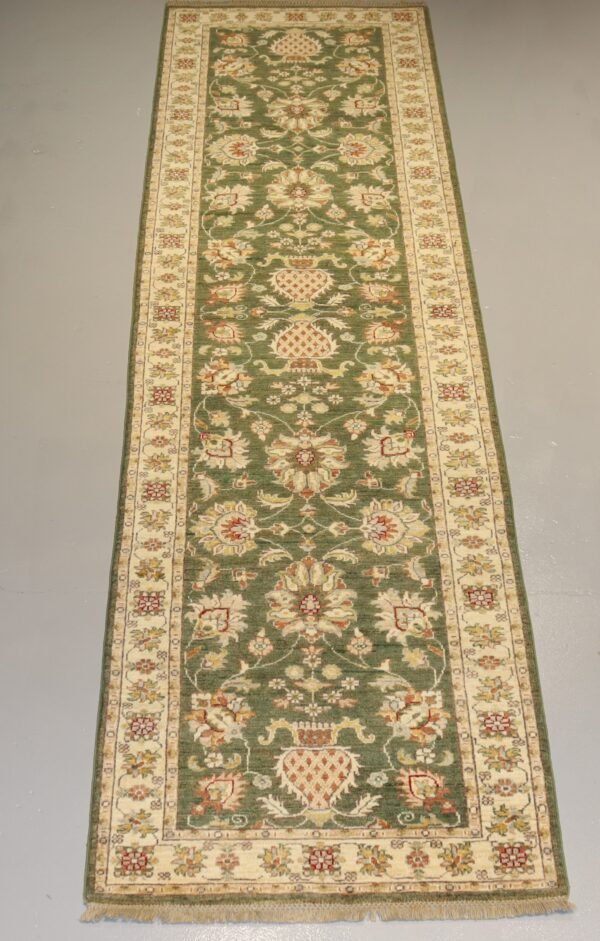 Afghan Handmade Rug -Stock #CH-590-Size- 305X83 Cm-6.8x2.9Ft.