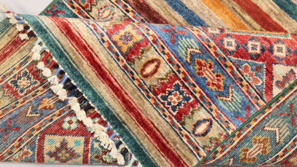 Afghan Handmade Rug -Stock #AR-1963-Size-301X85Cm-9.8x2.7Ft. - Image 2