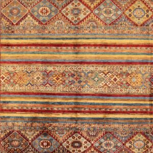 Afghan Handmade Rug -Stock #AR-776-Size- 208x151-Cm-6.8x4.9FT