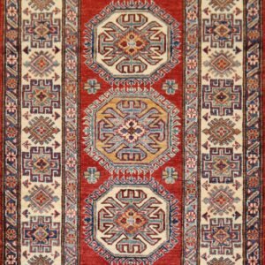 Afghan Handmade Rug -Stock #Q-1935-Size- 132x85-Cm-4.4x2.7FT