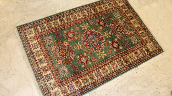 Afghan Handmade Rug -Stock #Q-1193-Size- 125X81-Cm-4.1x2.6FT - Image 7