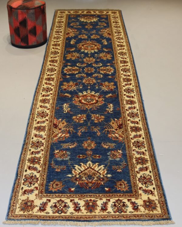 Afghan Handmade Rug -Stock #CH-834-Size-306X80-CM -10.0x2.6FT