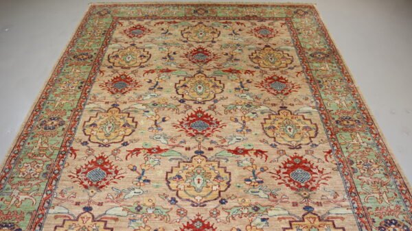 Afghan Handmade Rug -Stock #CH-837-Size-293X200-CM 9.6x6.5FT - Image 3