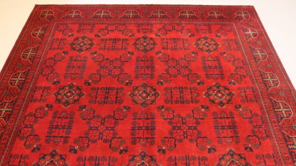 Afghan Handmade Bukhra Square Rug -Stock #KM-1-Size - 200X200CM- 6.5×6.5FT - Image 3