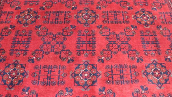 Afghan Handmade Bukhra Square Rug -Stock #KM-1-Size - 200X200CM- 6.5×6.5FT - Image 4