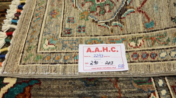 Afghan Handmade Rug -Stock #AR-2243-Size-290X203-CM-9.51×6.66FT "https://Afghan Carpet center website.com - Image 4