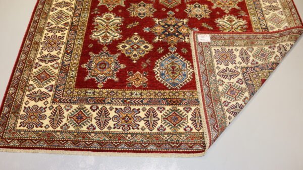 Afghan Handmade Red Rug -Stock #Q-1614-Size-306X211Cm–10.03X6.92Ft. - Image 6