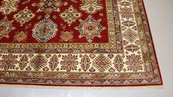 Afghan Handmade Red Rug -Stock #Q-1614-Size-306X211Cm–10.03X6.92Ft. - Image 7