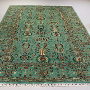 (Stock #AR-2317) – Size: 305 x 200 CM (10.0 x 6.5 FT) Vibrant multicolored traditional design featuring rich reds, earthy tones, and intricate patterns.