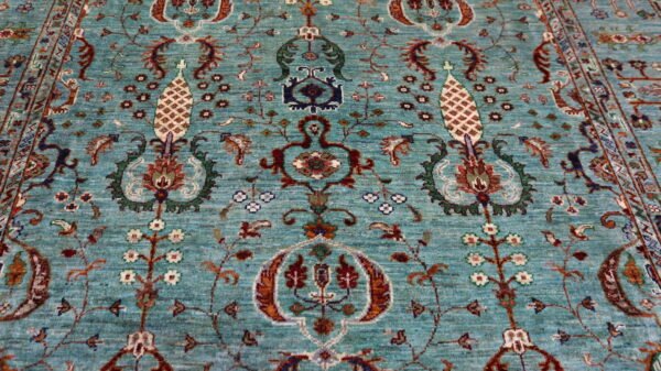 (Stock #AR-2317) – Size: 305 x 200 CM (10.0 x 6.5 FT) Vibrant multicolored traditional design featuring rich reds, earthy tones, and intricate patterns. - Image 8