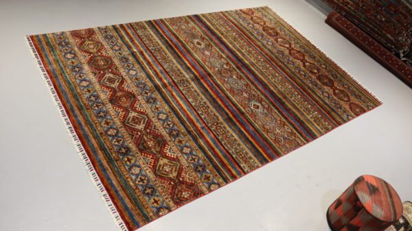 Vibrant Tribal Area Rug (Stock #AR-2343) Size: 317 x 205 CM (10.4 x 6.7 FT) - Image 4