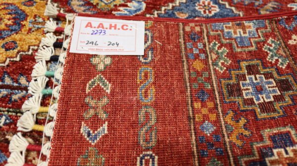 Vibrant Handwoven Red and Blue Tribal Area Rug (Stock #AR-2273) – Size: 296 x 204 CM (9.7 x 6.6 FT) - Image 8