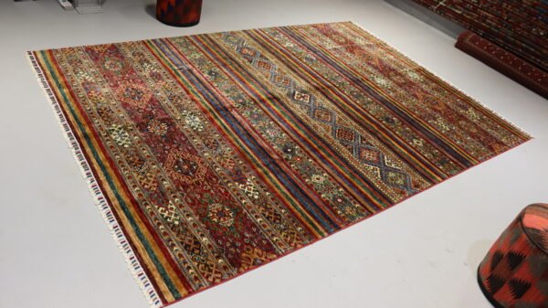 Vibrant Tribal Area Rug (Stock #AR-2326) Size: 295 x 208 CM (9.6 x 6.8 FT) - Image 6