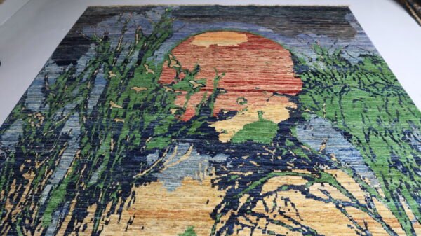 "Nature-Inspired Sunset Rug: A Colorful Artistic Statement for Your Home"(Stock #CH-900) – Size: 297 x 261 CM (9.7x 8.5 FT) - Image 2