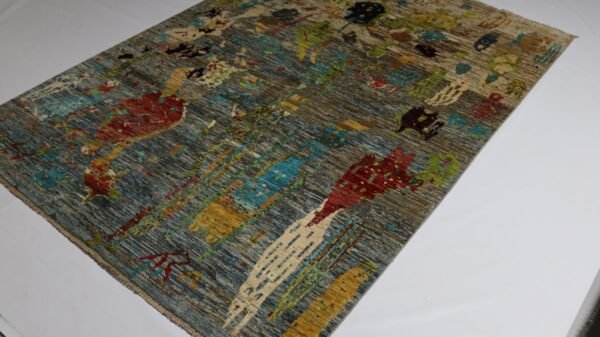 Modern Abstract Handmade Rug – Premium Wool, Vibrant Colors, Unique Artistic Design(Stock #CH-918) – Size: 298 x 204 CM (9.7x 6.6 FT) - Image 2